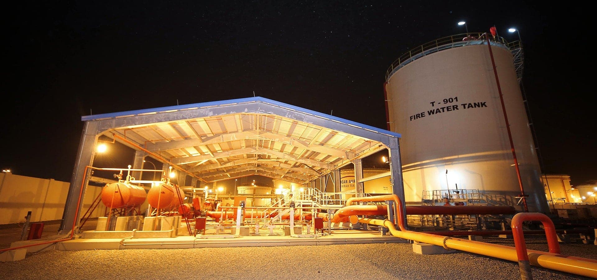 Industrial facility background